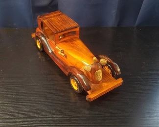 Vintage Wooden Roadster Car