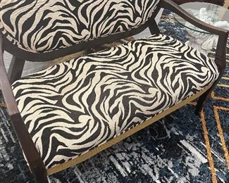 Zebra pattern living room set