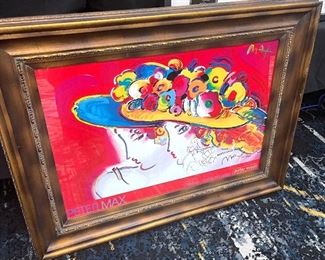 Peter Max VERY LARGE LITHOGRAPH. Signed