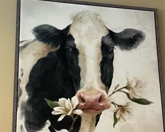 Cow picture. framed