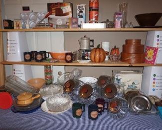 canisters, Frankoma, decor, Kitchen items