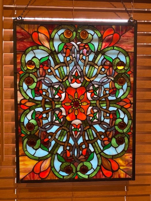 One of the pretty stained-glass panels available 