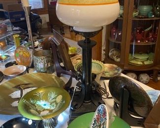 Wonderful heavy antique lamp