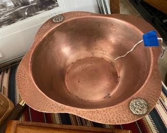 Signed collectible Arts and Crafts copper bowl