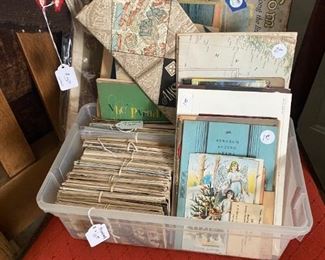 Vintage postcards and maps