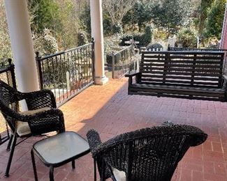 Porch swing & patio furniture