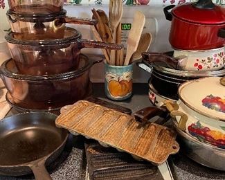 Cast iron & Visions cookware