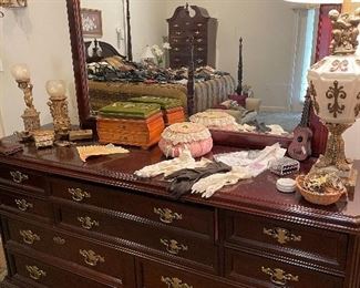 Mahogany dresser & mirror