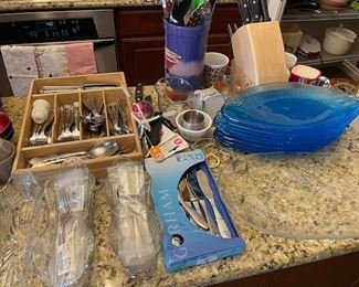 Gorham Silver "Fish Out of Water" and Oneida "Flourish" 18/10 flatware