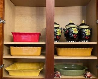 Lots of colorful stoneware from Portugal