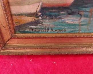 SIGNED LOWER LEFT “MILDRED A. RAYNES” 