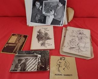 COLLECTION OF ADAMS GARRETT DRAWINGS, PAINTINGS, PHOTOS, etc. - FROM THE LOCAL ARTIST’S ESTATE 