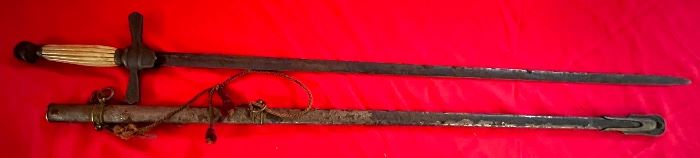 KNIGHT’s OF COLUMBUS SWORD WITH SCABBARD - JACK DEMERS ESTATE TROY N.Y. 