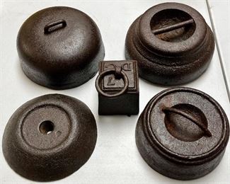 ANTIQUE CAST IRON HORSE TETHERS - VARIOUS WEIGHTS