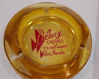  Colony Casino Amber Glass Ashtray