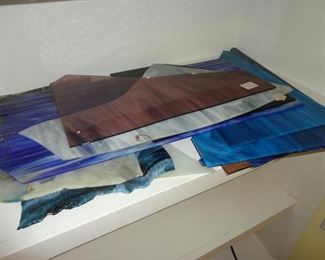 Stack of Stain Glass Pieces