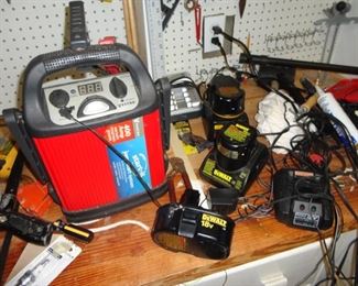 All kinds of workshop items in the basement