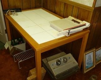 basement / tile top table 