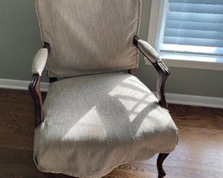 French chair with slipcover