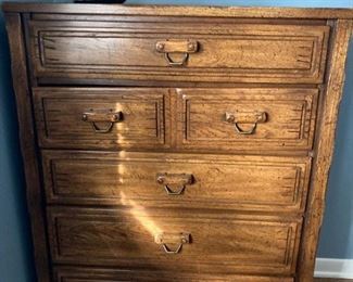 Matching oak dresser