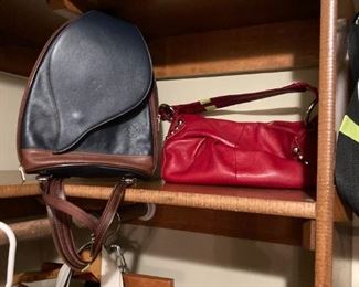 Leather backpack-style purse from Florence, Italy and designer bags