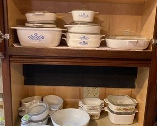 Variety of vintage Corning ware