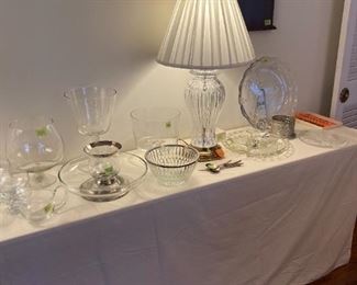 Quality glassware and crystal lamps