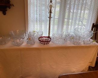 Lots of cut and pressed glass