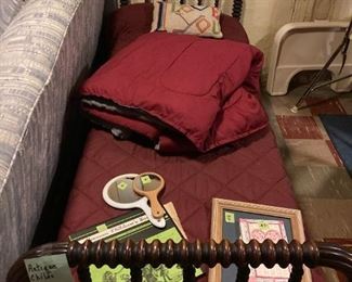 Very old Jenny Lind youth bed, 75" x 28", with custom mattress. Excellent condition!