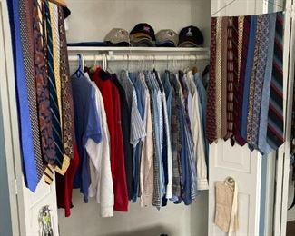 Men's clothing: dress shirts, casual shirts, sweatshirts, ties, ball caps from all over the world,