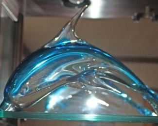 Dolphin Art Glass From Disney World