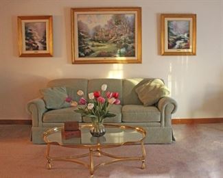 Overview Living Room and Kinkade Art