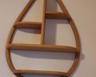 Wood Somewhat Boat Shaped Shelving (2)