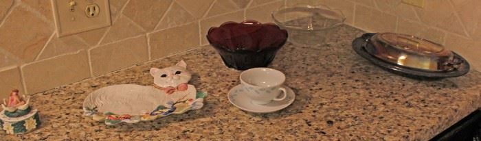 Dish, Ruby Bowl, C S, Covered Dish