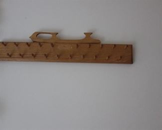 Clothes Rack with wood skate
