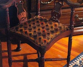 Very Nice Vintage Corner Chair - Rare Unique!