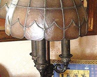 Three - Light Table Lamp with Capiz Shade