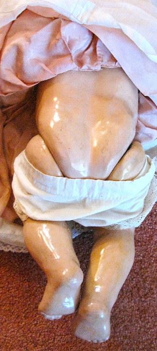 Antique 19 inch French Early Jumeau Doll Jointed Body - Eyes Open and Close