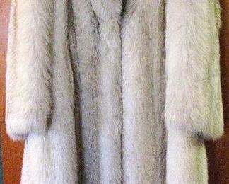 Gorgeous! Blue Fox Fur Full Length Coat - Does not Shed and Pelts are Supple