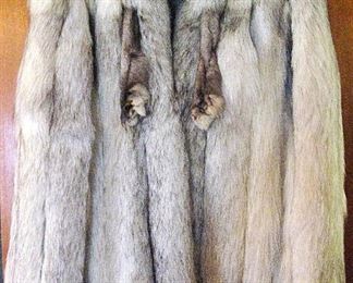 Fluffy Blue Fox Fur Jacket Does not Shed and Pelts are Supple