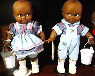 Little Black Kewpie Doll Twins