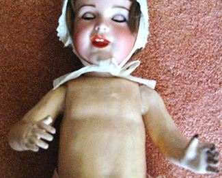 Antique 19 inch French Early Jumeau Doll Jointed Body - Eyes Open and Close