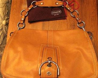 Genuine Coach Leather Shoulder Handbag