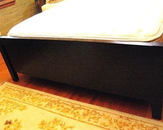 Full Size Coffee Brown Wood Bed with nice Pillow Top Mattress