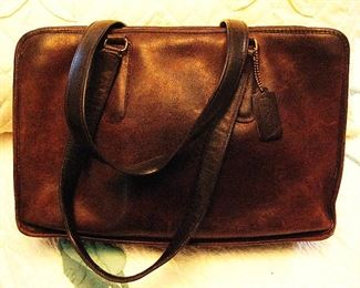 Genuine Coach Leather Tote Handbag
