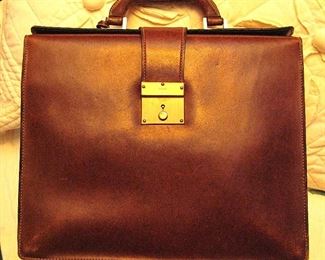 Vintage Gucci  Leather Attaché' Case with Key