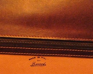 Vintage Gucci  Leather Attaché' Case with Key