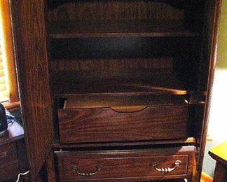 Armoire Cabinet with Lingerie Drawer Storage