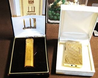 Vintage Dunhill Gold Plated Lighter - Slim Pen Lighter 