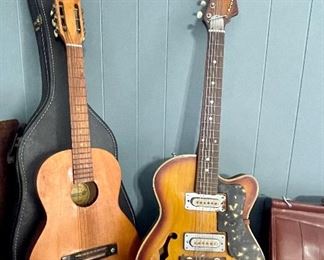 Vintage Carmencita Guitar with Case, Vintage Atari Electric Guitar 